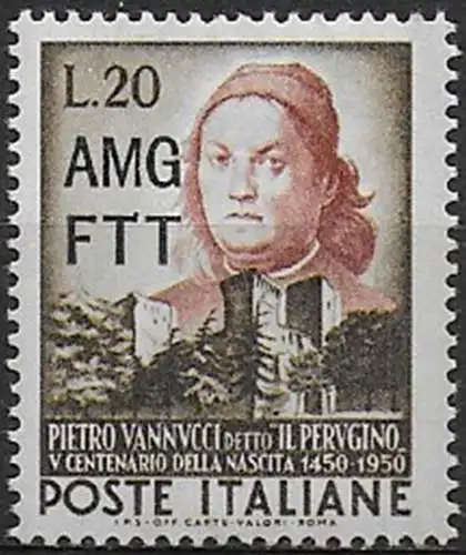 1951 Trieste A Perugino MNH Sassone n. 126