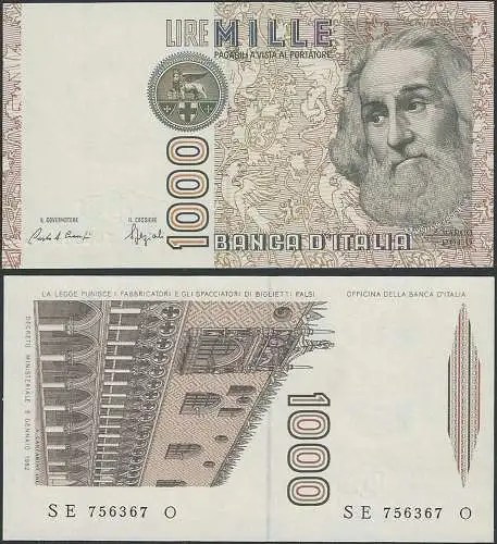 1988 Italia Lire 1.000 Marco Polo FDS Gigante Rif. BI 57EE