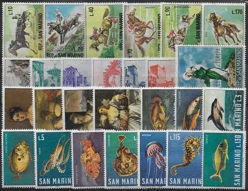 1966 San Marino annata completa 27v. MNH