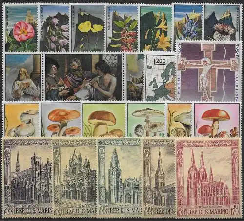 1967 San Marino annata completa 23v. MNH