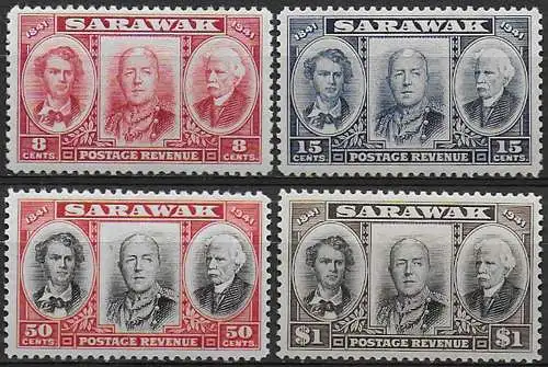 1946 Sarawak Centenary Brooke Amministration 4v. MNH SG n 146/49