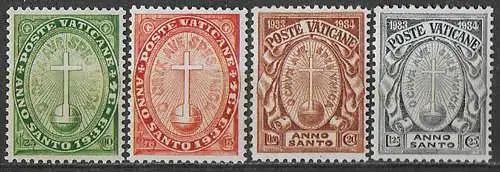 1933 Vaticano Holy Year 4v. MNH Sassone n. 15/18