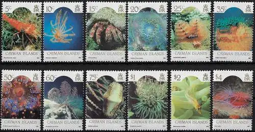 1986 Cayman Islands reef wildlife 12v. MNH SG n. 635/46