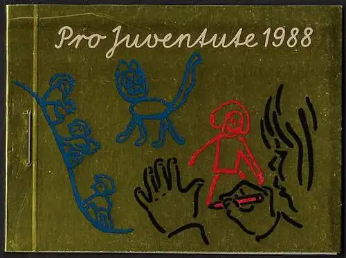 1988 Svizzera Pro Juventute booklet gold MNH SBHV n. 37