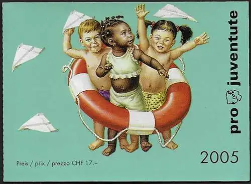 2005 Svizzera Pro Juventute children at sea MNH SBHV n. 54