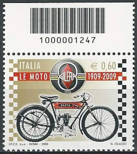 2009 Italia Gilera codice a barre MNH Unificato n. 3146cb