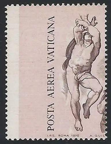 1976 Vaticano Universal Judgement (L. 1.000) variety MNH Sassone n. A 61B
