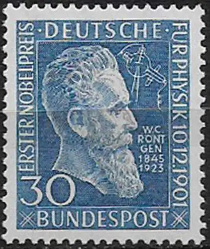 1951 Germania Wilhelm Conrad Ronthen MNH Unif. n. 33