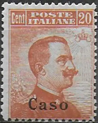 1921-22 Egeo Caso 20c. orange MNH Sassone n. 11