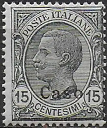 1921-22 Egeo Caso 15c. grey mc MNH Sassone n. 10