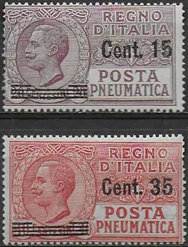 1927 Italia Pneumatica new value 2v. mc MNH Sassone n. 10/11