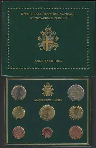 2005 Vaticano mint divisional series 8 coins FDC-BU
