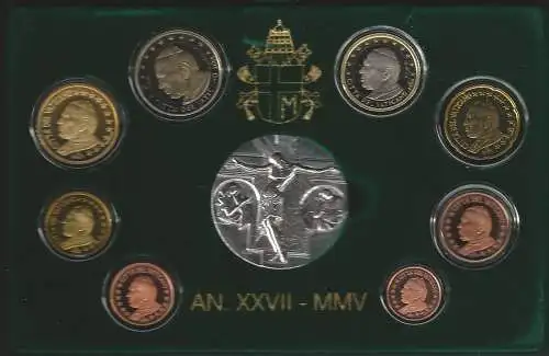 2005 Vaticano 8 monete FS-Proof only splipcase