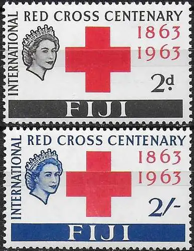 1963 Fiji Red Cross Centenary 2v. MNH SG n. 333/34