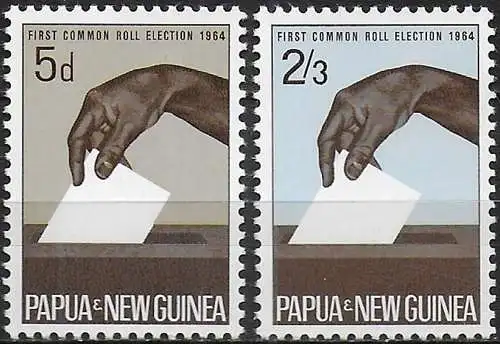 1964 Papua First municipal elections 2v. MNH YeT n. 56/57