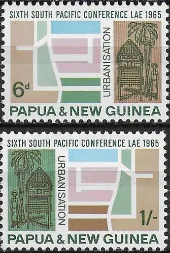 1965 Papua Urbanisation conference 2v. MNH YeT n. 78/79