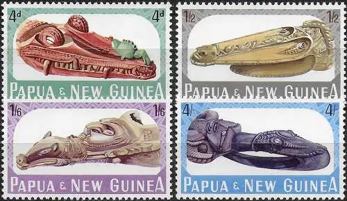 1965 Papua different canoe bows 4v. MNH YeT n. 73/76