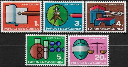1967 Papua Higher education 5v. MNH YeT n. 105/09