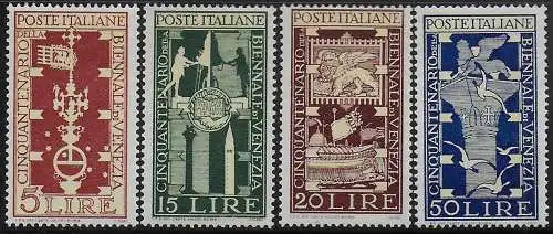 1949 Italia Biennale Venezia mc MNH Sassone n. 594/97