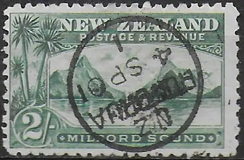 1899 New Zealand Milford Sound 2s. blue-green US SG n. 269