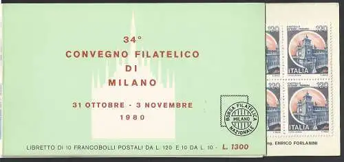 1980 Italia Forlanini booklet Unificato n. LR1a