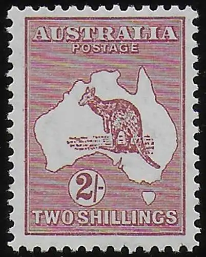 1945 Australia Kamgaroo 2s. maroon MNH SG n. 212