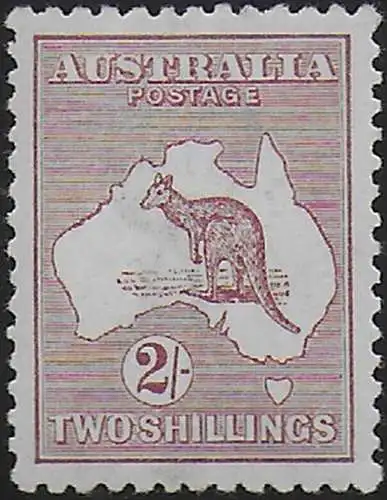 1916 Australia Kamgaroo 2s. red-brown MNH SG n. 41a