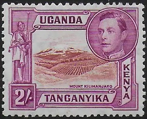 1938 Kenya Uganda Tanganyika 2s. p. 13,25 MNH SG n. 146