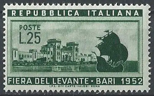 1952 Italia Levant Fair MNH Sassone n. 695