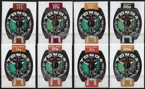 1971 Tonga Wristwatch 8v. airmail MNH SG n. 365/66a+O65/O66a