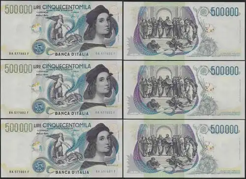 1997 Lire 500.000 Raffaello Sanzio serie FDS Gigante Rif. BI 86A