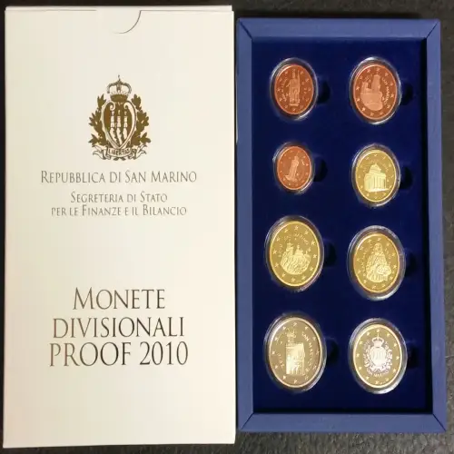 2010 San Marino Mint divisional 8 coins FS