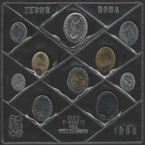 1982 Italia Mint divisional series 10 coins FDC-MS65