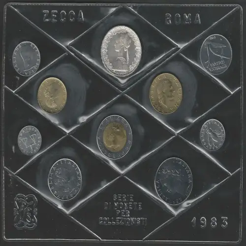 1983 Italia Mint divisional series 10 coins FDC-MS65