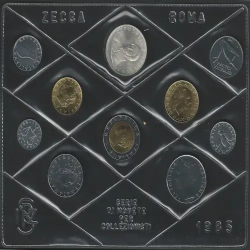 1985 Italia Mint divisional series 10 coins FDC-MS65