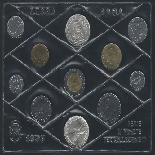 1989 Italia Mint divisional series 11 coins FDC-MS65