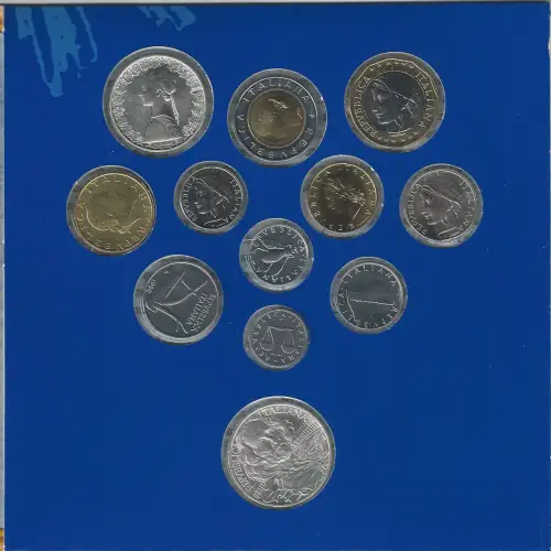 1998 Italia Mint divisional 12 coins FDC-MS65