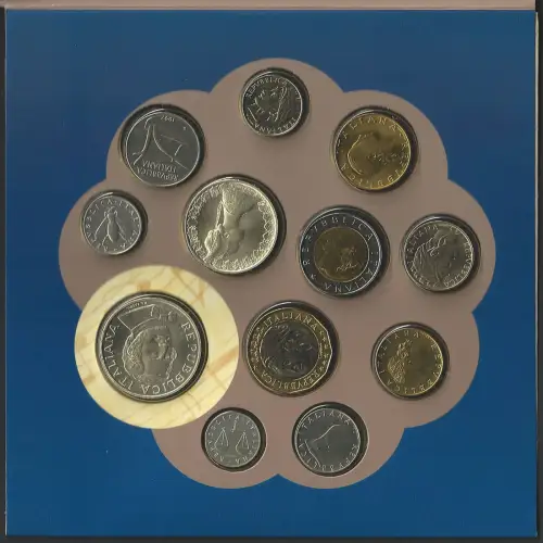 1997 Italia Mont divisional 12 coins FDC-MS65