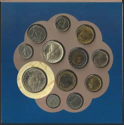 1997 Italia Mont divisional 12 coins FDC-MS65
