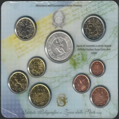 2006 Italia Mint divisional 9 coins FDC-MS65