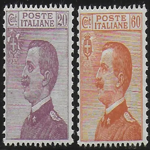 1926 Italia VE III effigy 2v. MNH Sassone n. 204/05