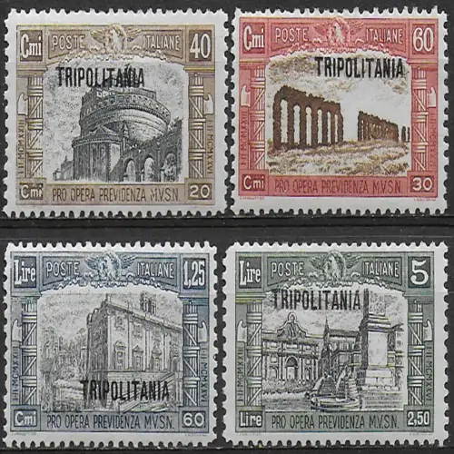 1927 Tripolitania Milizia I 4v. MNH Sassone n. 39/42