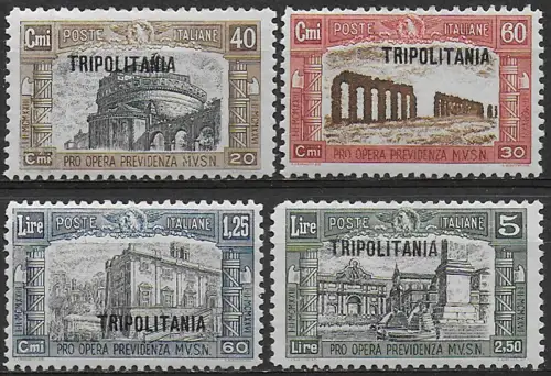 1927 Tripolitania Milizia I 4v. MNH Sassone n. 39/42