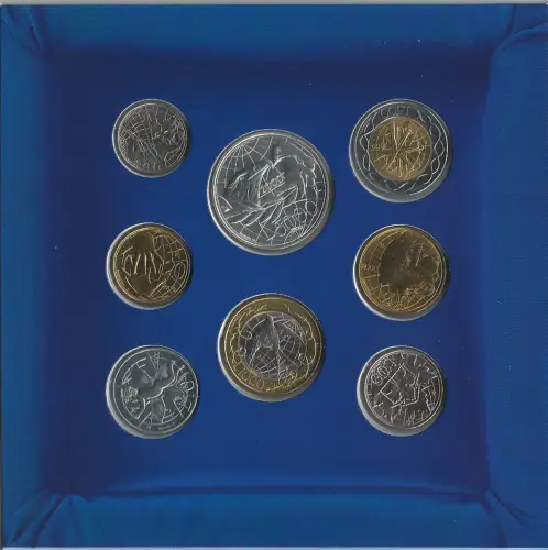 2000 San Marino Mint divisional 8 coins FDC-MS65