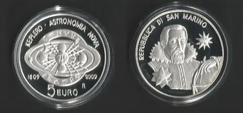 2009 San Marino 5euro Keplero FS-PF65