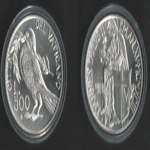 1993 Vaticano Lire 500 silver Pacem in Terris FDC-MS65