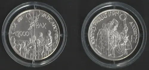 2001 Vaticano Lire 2.000 silver Dialogue between cultures FDC-MS65