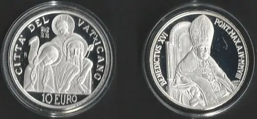 2008 Vaticano 10euro silver Peace Day FS-PF65