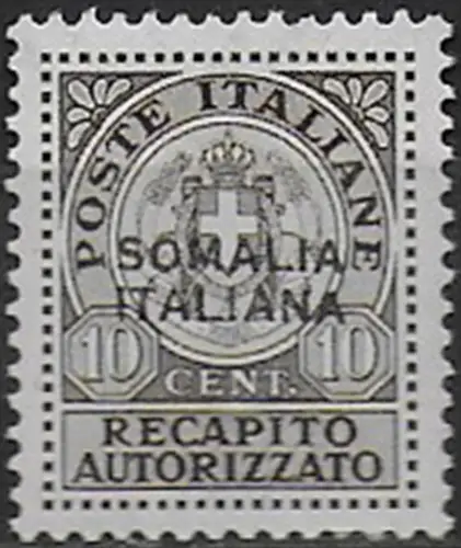 1941 Somalia recapito autorizzato 1v. MNH Sassone n. 2