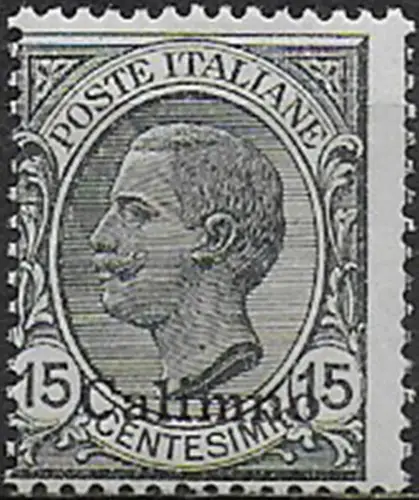 1921-22 Egeo Calino 15c. gey mc MNH Sassone n. 10